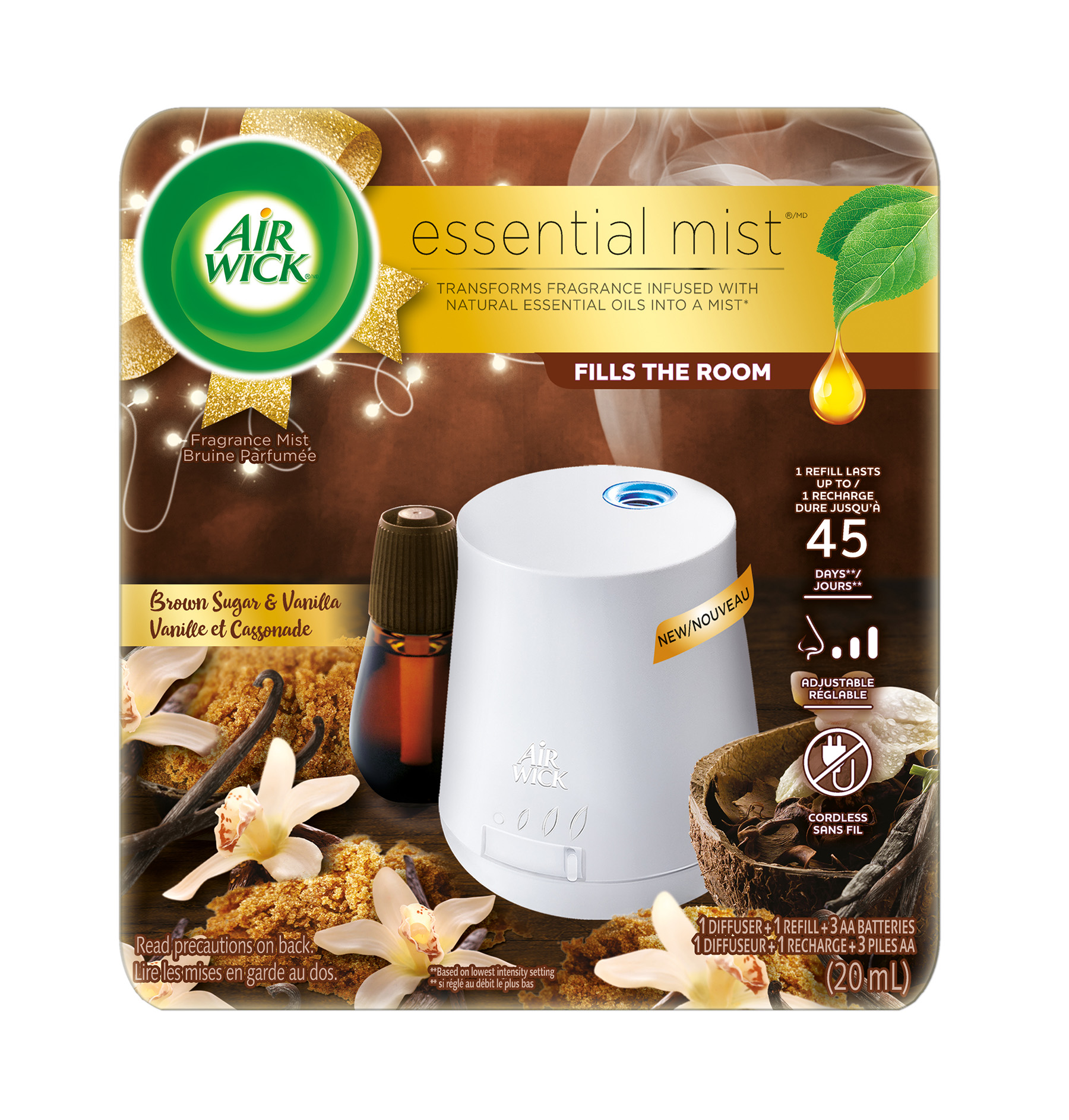 AIR WICK Essential Mist  Brown Sugar  Vanilla  Kit Canada Discontinued